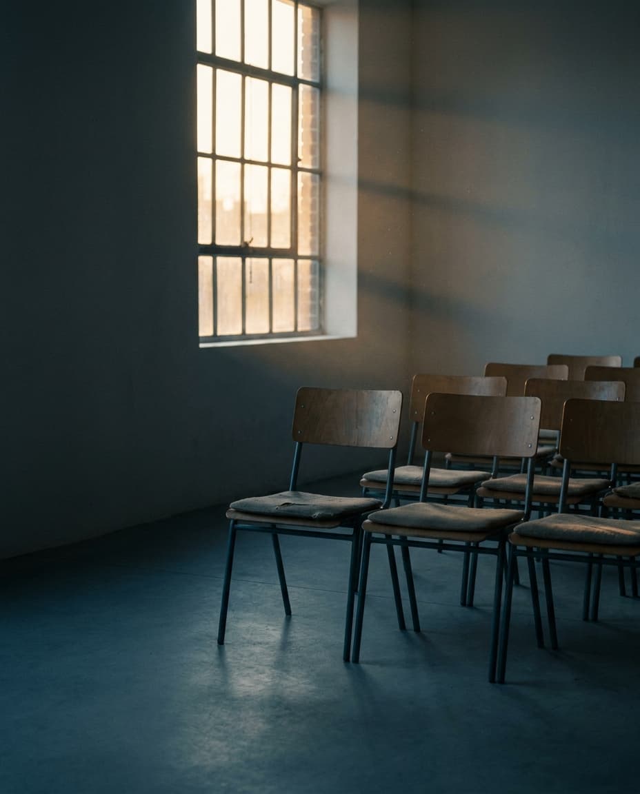 Seminarsaal in warmem Morgenlicht